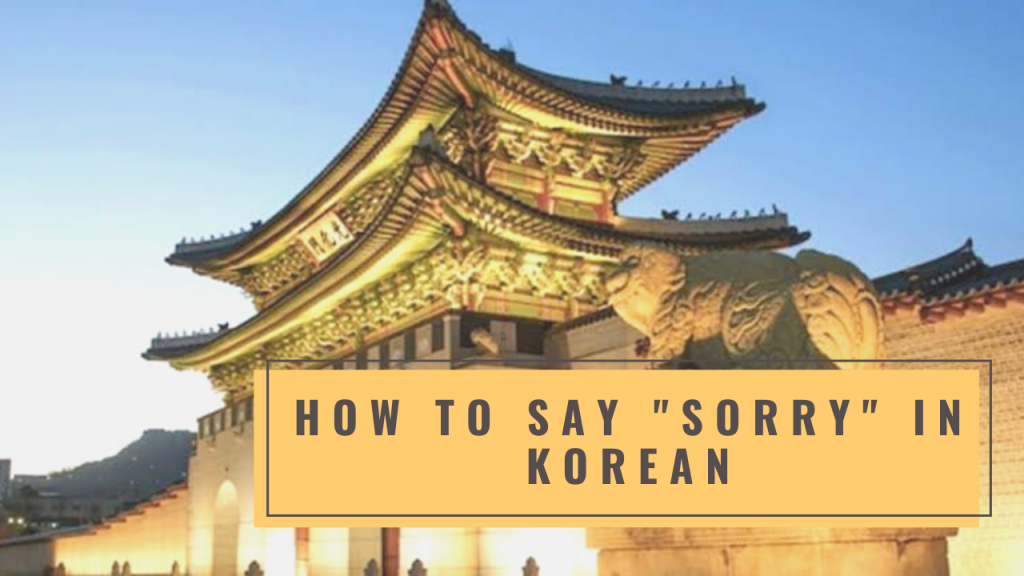 How To Say Sorry In Korean MUFKO